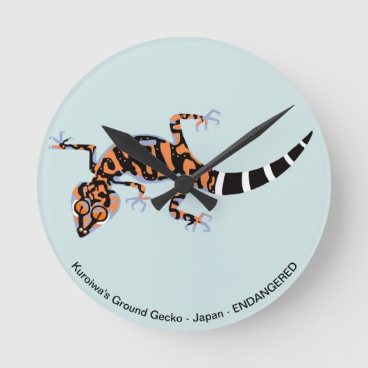 Horloge Ronde Kuroiwa's Ground GECKO - Espèces menacées (Recto)