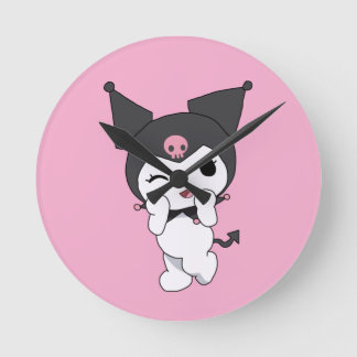 Horloge Ronde Kuromi Wall Clock – Cute Sanrio-Inspired Room Deco