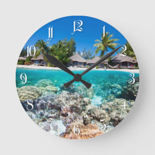 Horloge Ronde La barrière de corail et la station tropicale