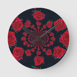 Horloge Ronde La beauté des Roses : Imaginaire floral