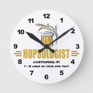 Horloge Ronde La bière drôle