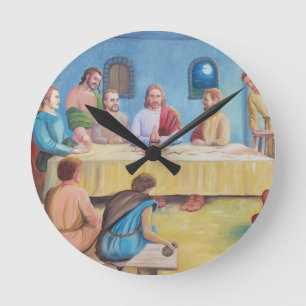 Horloge Ronde La Cène : Jésus et les disciples