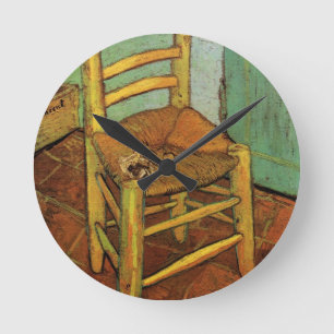 Horloge Ronde La chaise de Vincent avec son pipe par Vincent van