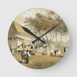 Horloge Ronde La Chambre de la compagnie de pompiers et le