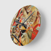 Horloge Ronde La composition abstraite de Kandinsky (Angle)