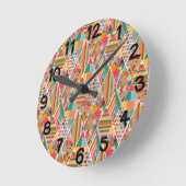 Horloge Ronde La courtepointe Boho Crazy (Angle)