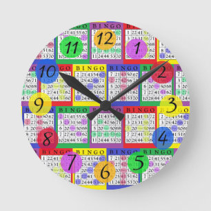 Horloge Ronde La cuisine BINGO amusante