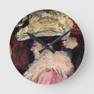 Horloge Ronde La danse du fard à joues : détail d'un elegan