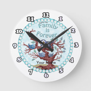 Horloge Ronde La famille est pour toujours