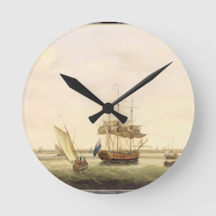Horloge Ronde La frégate "surprise" devant l'Ancre outre de