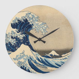 Horloge Ronde La Grande Vague, 1830-1833 par Katsushika Hokusai