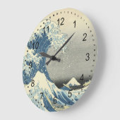 Horloge Ronde La Grande Vague au large de Kanagawa (Angle)