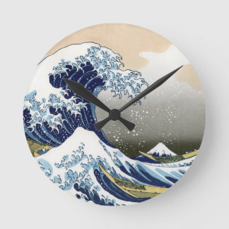 Horloge Ronde La Grande Vague Au Large De Kanagawa