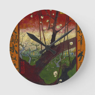 Horloge Ronde La japonaise de Van Gogh après Hiroshige