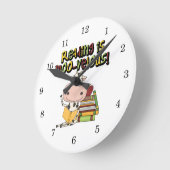 Horloge Ronde La lecture est MOO-velous (Angle)