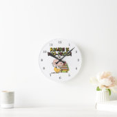 Horloge Ronde La lecture est MOO-velous (Maison)