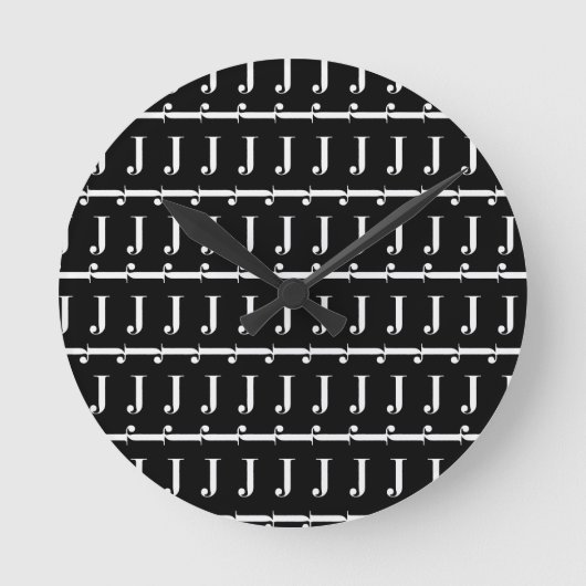 Horloge Ronde La lettre initiale J de monogramme, choisissent la (Recto)