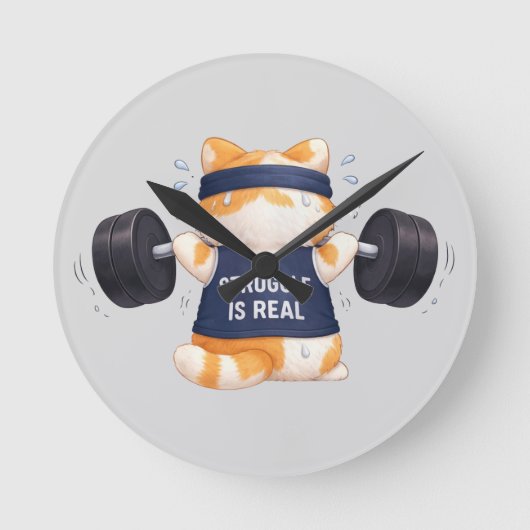 Horloge Ronde La lutte est réelle (Recto)