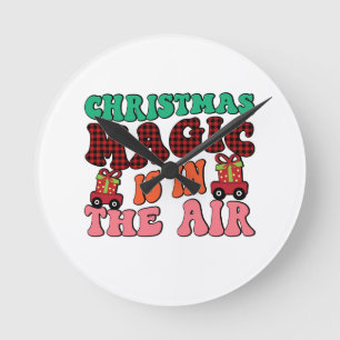 Horloge Ronde La magie de Noël est dans l'air