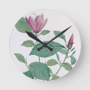 Horloge Ronde La magnolia se décolorent, gravé par Legrand