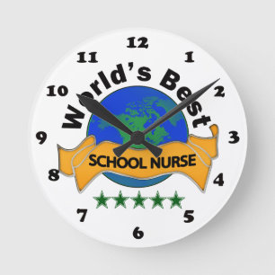 Horloge Ronde La meilleure infirmière de l'école du monde