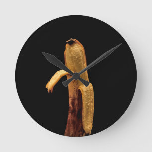 Horloge Ronde La moitié de la banane pelée encore la vie