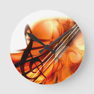 Horloge Ronde La musique a ficelé la danse de destin de violon d