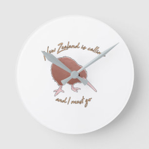Horloge Ronde La Nouvelle-Zélande appelle