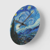 Horloge Ronde La nuit étoilée de Vincent Van Gogh (Angle)