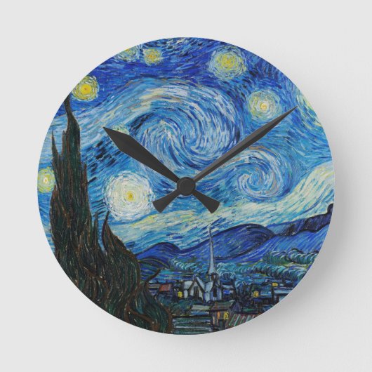 Horloge Ronde La nuit étoilée de Vincent Van Gogh (Recto)
