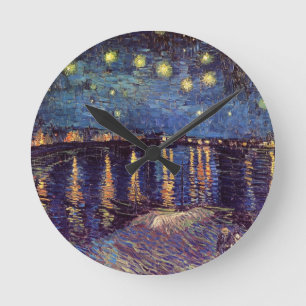 Horloge Ronde La Nuit étoilée sur le Rhône de Vincent van Gogh
