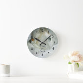 Horloge Ronde La paix en hiver (Maison)