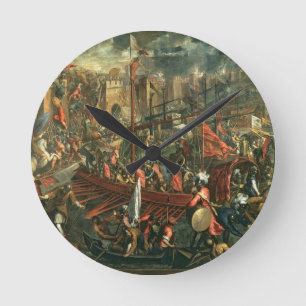 Horloge Ronde La prise de Constantinople (huile sur la toile)