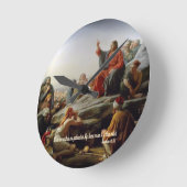 Horloge Ronde La Proclamation Matthieu 18:20 (Angle)