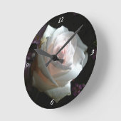 Horloge Ronde La Rose Blanche (Angle)