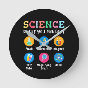 Horloge Ronde La science vous garde curieux