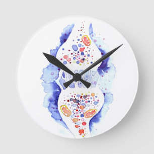 Horloge Ronde La synapse et l'impulsion nerveuse impression de t