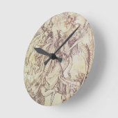 Horloge Ronde La tentation de St Anthony (gravure) (Angle)