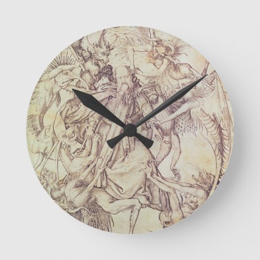 Horloge Ronde La tentation de St Anthony (gravure) (Recto)