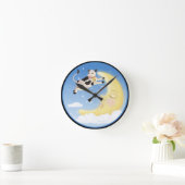 Horloge Ronde La vache a sauté au-dessus de la lune (Maison)