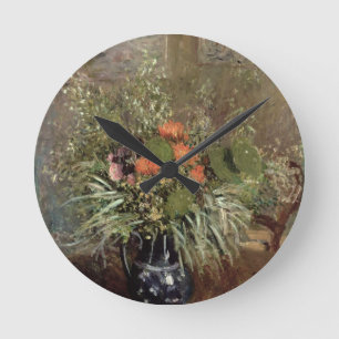 Horloge Ronde La vie d'Alfred Sisley   toujours des fleurs