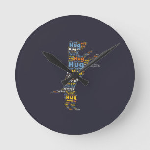 Horloge Ronde La vie est courte, câlinez votre chien – Typograph