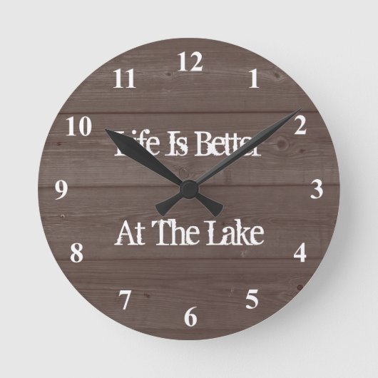 Horloge Ronde La vie est meilleure à l'horloge murale à grains d (Recto)