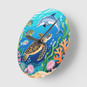 Horloge Ronde La vie marine d'Okinawa (Angle)