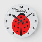 Horloge Ronde Ladybug Design Personalised (Recto)