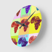 HORLOGE RONDE L'AFRIQUE AMOUREUSE (Angle)