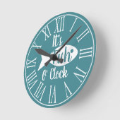 Horloge Ronde Lake House Fish O' Clock Fish Silhouette (Angle)
