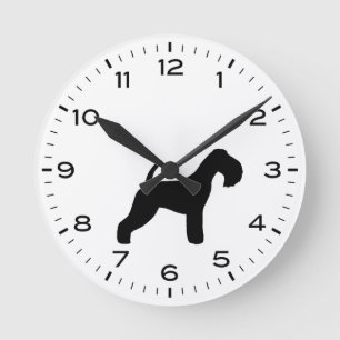 Horloge Ronde Lakeland Terrier Chien race Silhouette