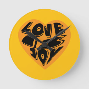 Horloge Ronde L'amour est la joie