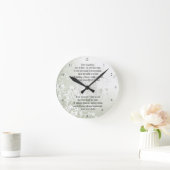 Horloge Ronde L'amour n'échoue jamais Écriture chrétienne Blanc  (Maison)